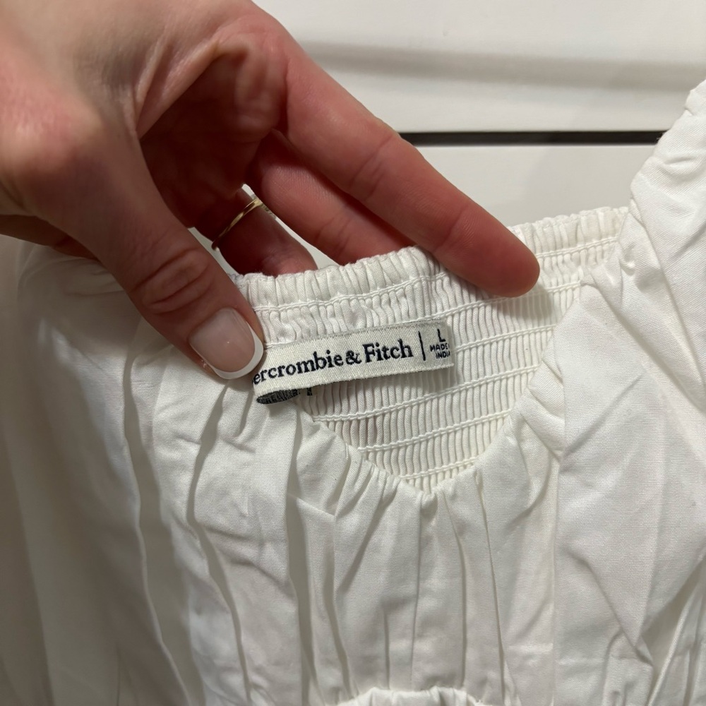 Abercrombie & Fitch White Blouse Top - Picture 5 of 5